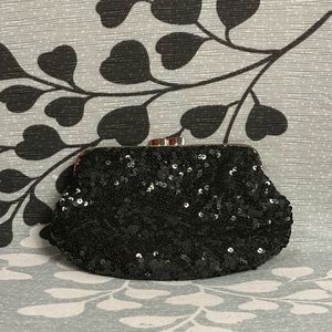 Black Sequence Evening Clutch